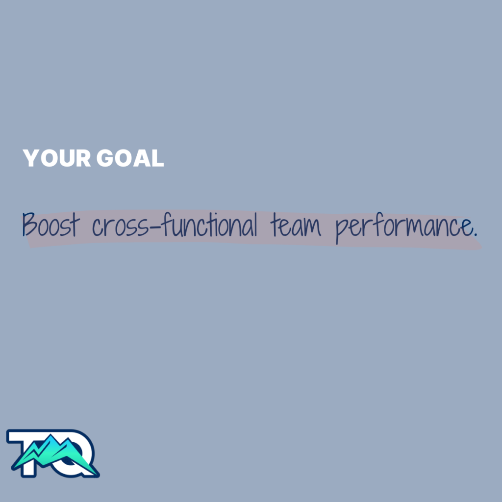 Your Goal: boost cross-functional team performance